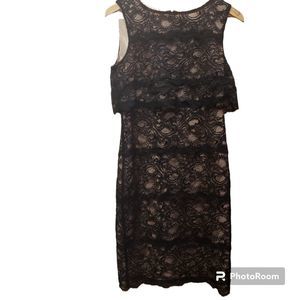 Nicole Miller black lace dress women size medium.  Excellent condition!